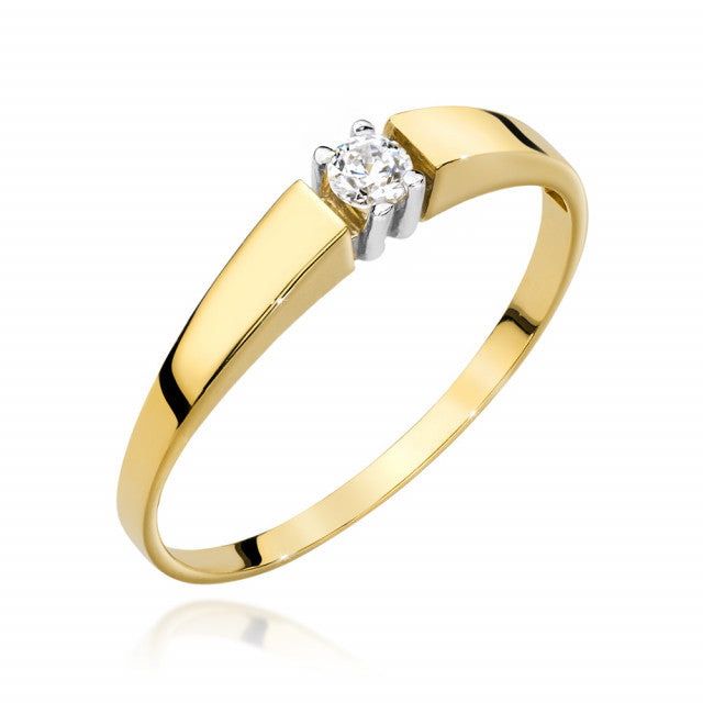 Inel Aur 14k cu Diamant Natural 0.20 ct