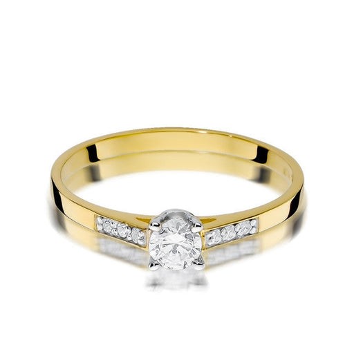 Inel Aur 14K cu Diamant Natural 0.21 ct