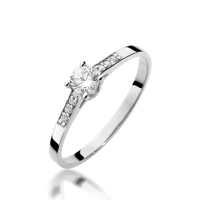 Inel Aur 14K cu Diamant Natural 0.21 ct