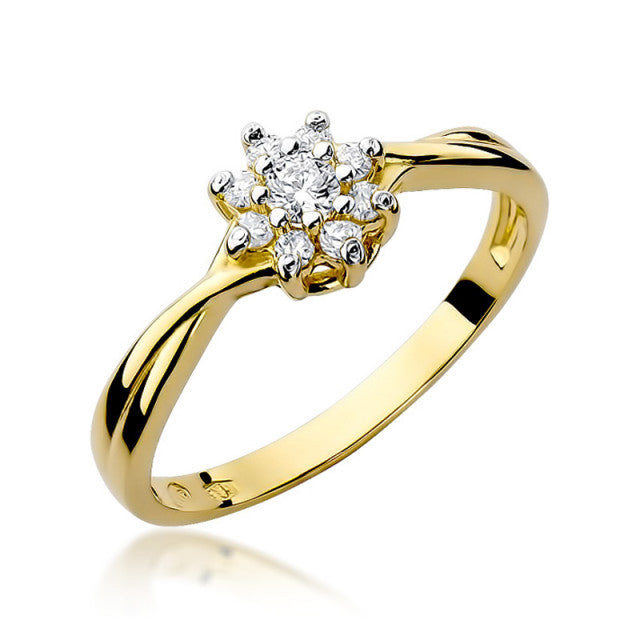 Inel Aur 14K cu Diamante Naturale 0.22 ct