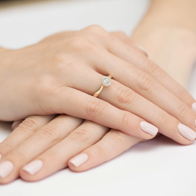 Inel Aur 14K cu Diamant Natural 0.22 ct