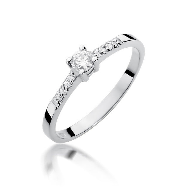 Inel Aur 14K cu Diamant Natural 0.22 ct