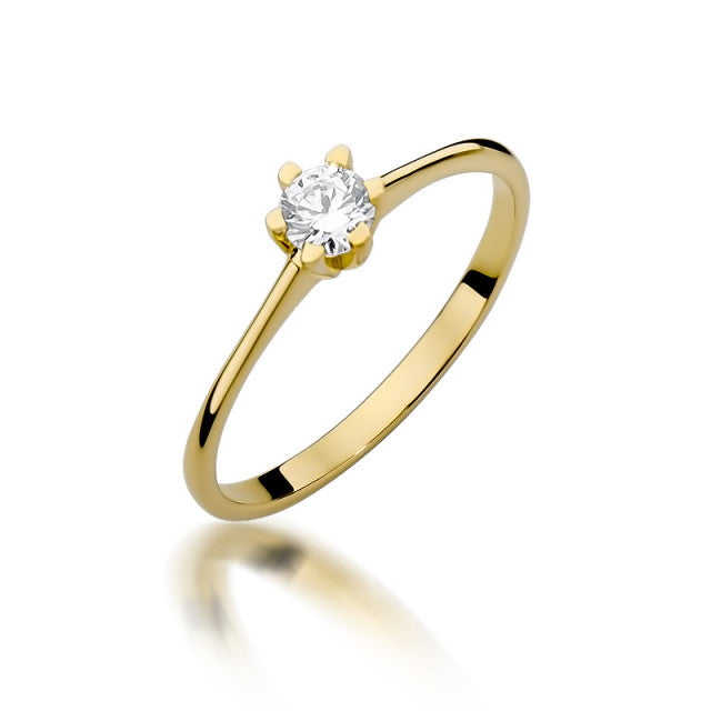 Inel Aur 14K cu Diamant Natural 0.23 ct
