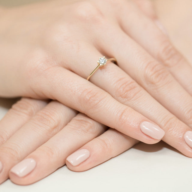 Inel Aur 14K cu Diamant Natural 0.23 ct