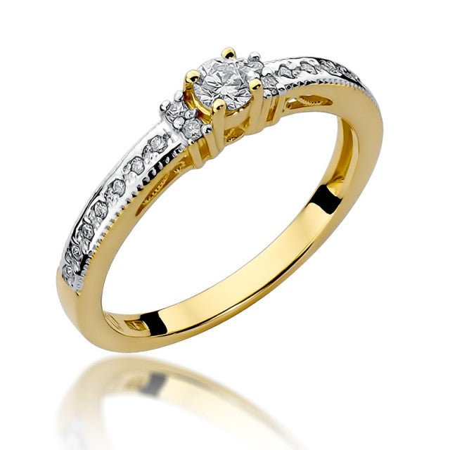 Inel Aur 14K cu Diamant Natural 0.24 ct