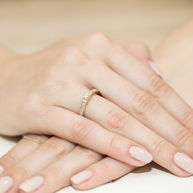 Inel Aur 14K cu Diamante Naturale 0.23 ct