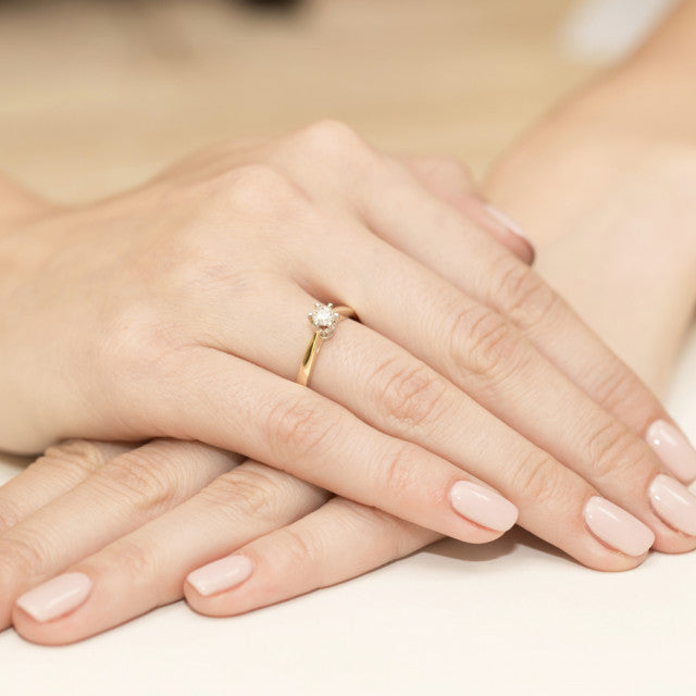 Inel Aur 14K cu Diamant Natural 0.25 ct