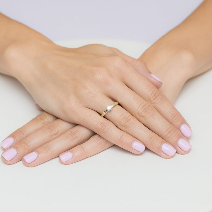 Inel Aur 14K cu Diamant Natural 0.25 ct