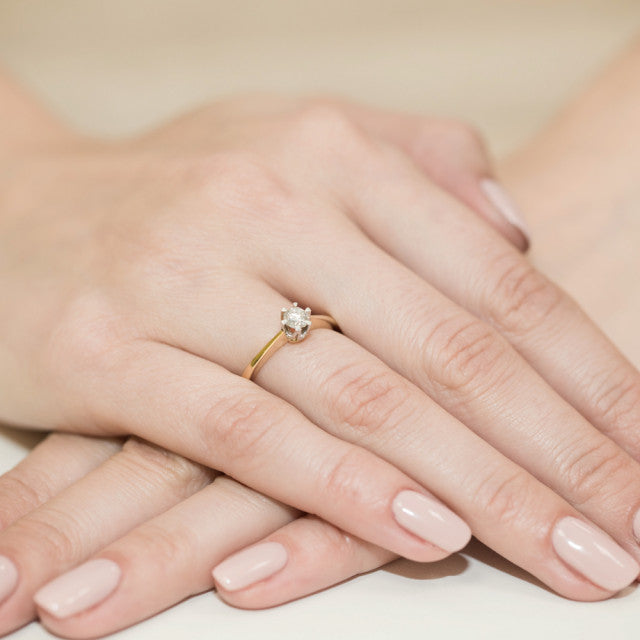 Inel Aur 14K cu Diamant Natural 0.30 ct