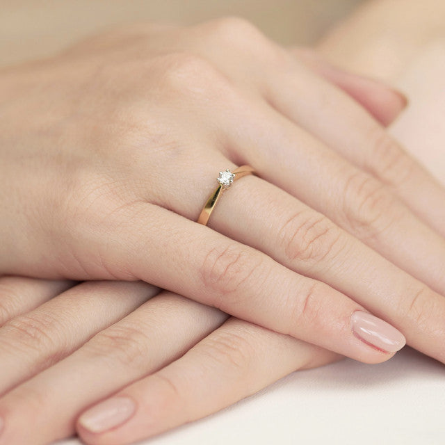 Inel Aur 14K cu Diamant Natural 0.30 ct