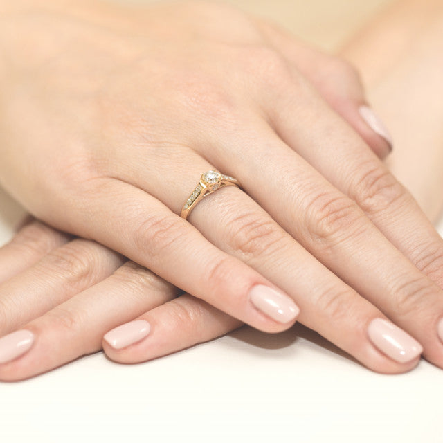 Inel Aur 14K cu Diamant Natural 0.33 ct