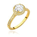 Inel Aur 14K cu Diamant 1.0 ct si Diamante Naturale laterale 0.38 ct