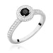 Inel Aur 14k cu Diamant Negru 0.30 ct si Diamante Naturale 0.34 ct