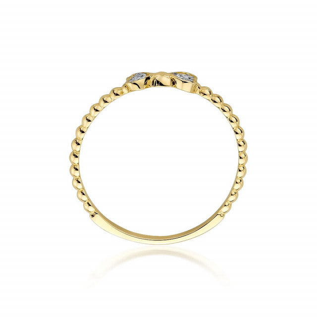 Inel Aur 14k cu Diamante Naturale 0.03 ct