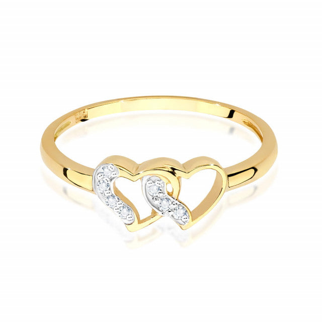 Inel Aur 14k cu Diamante Naturale 0.06 ct