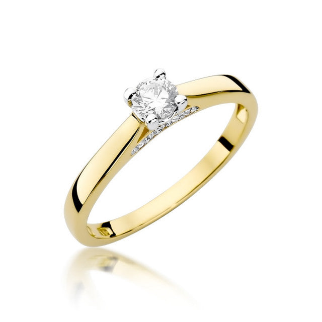 Inel Aur 14k cu Diamante Naturale 0.30 ct