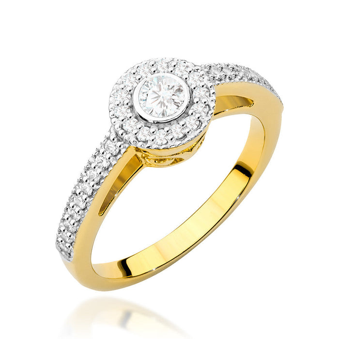Inel Aur 14k cu Diamante Naturale 0.37 ct