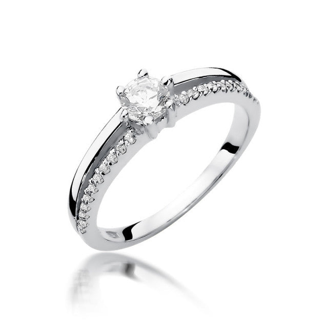 Inel Aur 14k cu Diamante Naturale 0.40 ct