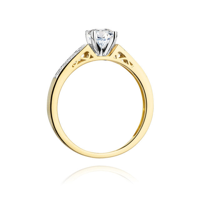 Inel Aur 14K cu Diamante Naturale 0.42 ct