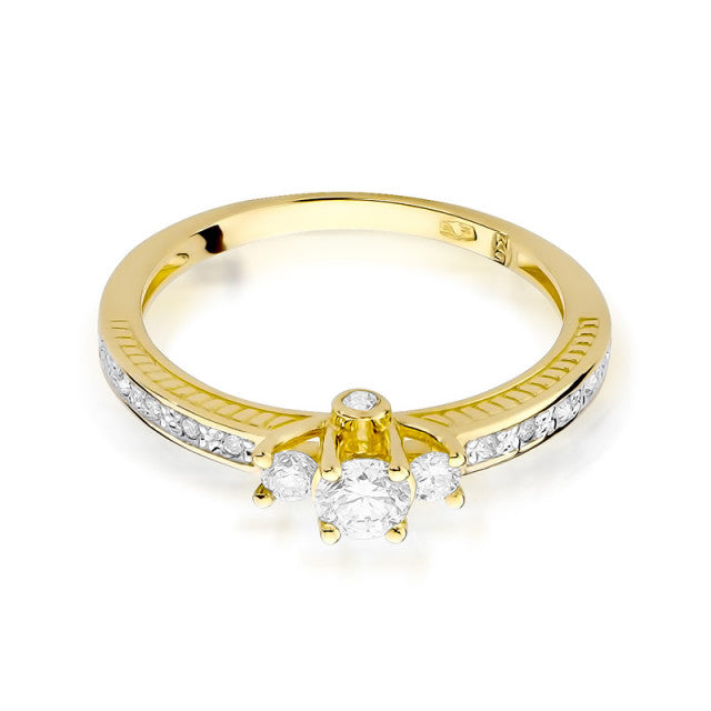 Inel Aur 14K cu Diamante Naturale 0.42 ct