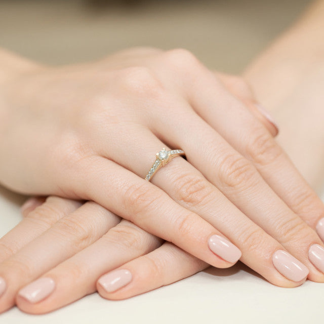 Inel Aur 14k cu Diamante Naturale 0.44 ct