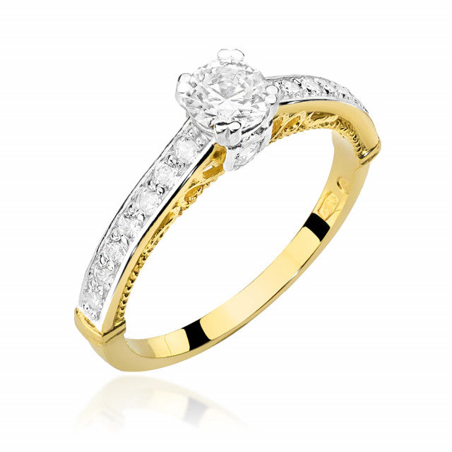 Inel Aur 14k cu Diamante Naturale 0.56 ct
