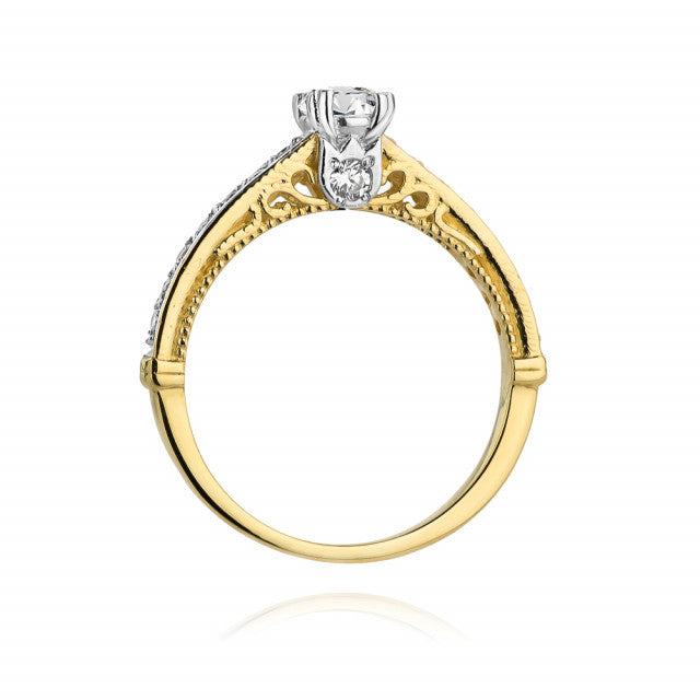 Inel Aur 14K cu Diamante Naturale 0.56 ct