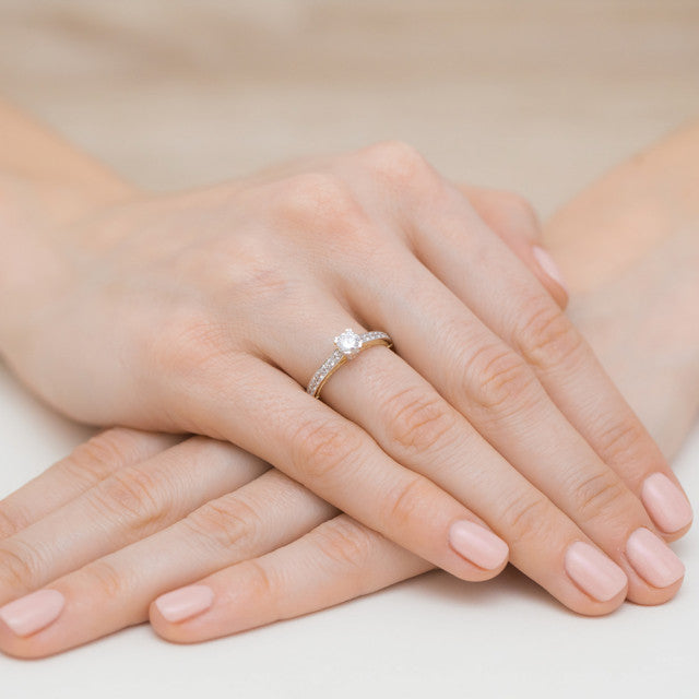 Inel Aur 14k cu Diamante Naturale 0.56 ct