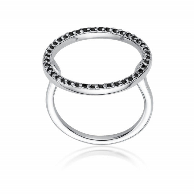 Inel Aur 14k cu Diamante Naturale Negre 0.20 ct