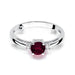 Inel Aur 14K cu Garnet 0.60 ct si Diamante Naturale 0.03 ct