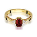 Inel Aur 14k cu Garnet 0.70 ct si Diamante Naturale 0.03 ct