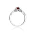 Inel Aur 14k cu Garnet 0.70 ct si Diamante Naturale 0.03 ct