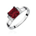 Inel Aur 14k cu Garnet 1.30 ct si Diamante Naturale 0.03 ct