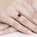Inel Aur 14k cu Garnet 1.30 ct si Diamante Naturale 0.03 ct