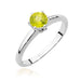Inel Aur 14K cu Peridot 0.50 ct si Diamante Naturale 0.04 ct