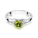 Inel Aur 14K cu Peridot 0.60 ct si Diamante Naturale Naturale 0.03 ct