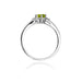 Inel Aur 14K cu Peridot 0.60 ct si Diamante Naturale Naturale 0.03 ct