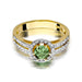 Inel Aur 14k cu Peridot 0.60 ct si Diamante Naturale 0.20 ct