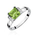 Inel Aur 14k cu Peridot 1.10 ct si Diamante Naturale 0.03 ct