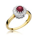 Inel Aur 14K cu Rubin 0.60 ct si Diamante Naturale 0.17 ct
