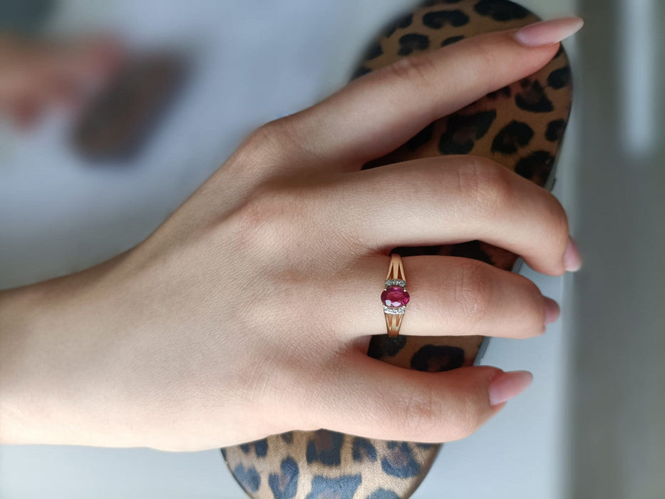 Inel Aur 14K cu Rubin 0.60 ct