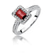 Inel Aur 14k cu Rubin 0.80 ct si Diamante Naturale 0.22 ct