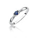 Inel Aur 14K cu Safir 0.15 ct si Diamante Naturale 0.03 ct