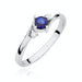 Inel Aur 14k cu Safir 0.30 ct si Diamante Naturale 0.03 ct