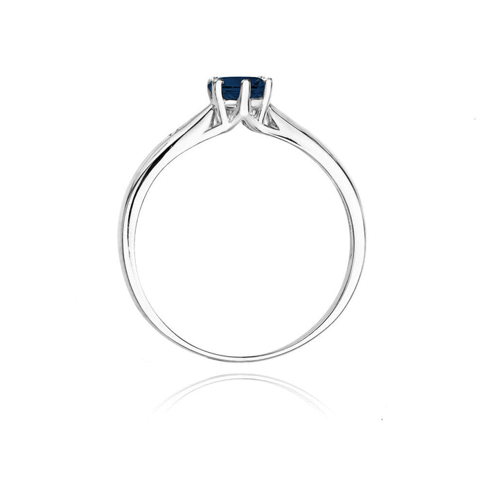 Inel Aur 14k cu Safir 0.50 ct si Diamante Naturale 0.01 ct