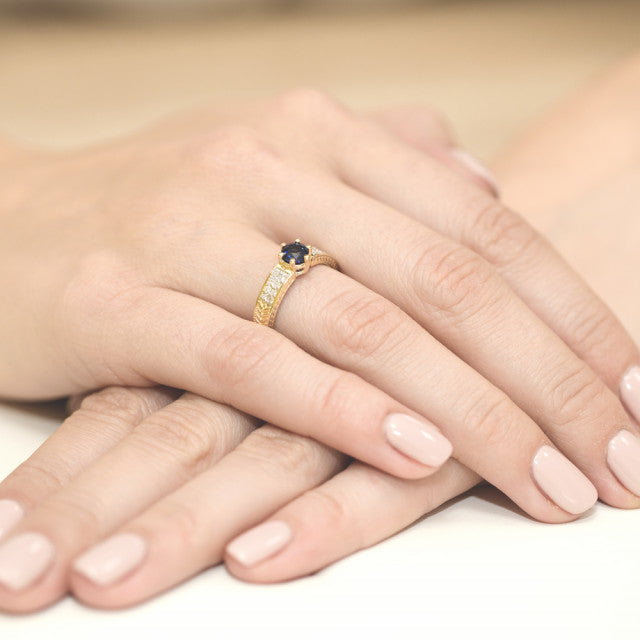 Inel Aur 14k cu Safir 0.50 ct