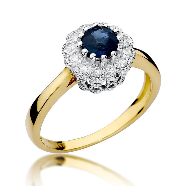 Inel Aur 14k cu Safir 0.50 ct