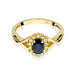 Inel Aur 14K cu Safir 0.70 ct si Diamante Naturale 0.12 ct