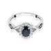 Inel Aur 14K cu Safir 0.70 ct si Diamante Naturale 0.12 ct