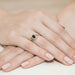 Inel Aur 14K cu Safir 0.70 ct si Diamante Naturale 0.12 ct